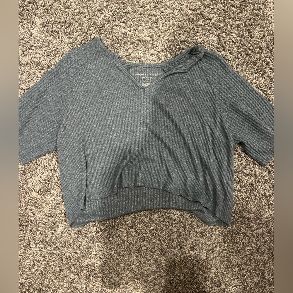 Blue Short Sleeve Top